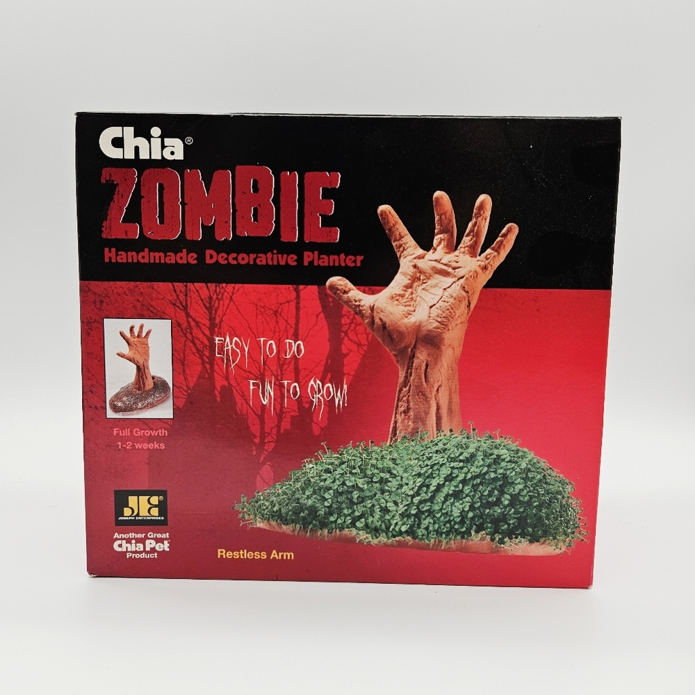 CHIA PET | Chia Zombie "Restless Arm" pottery planter